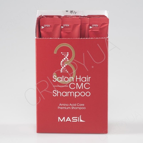 Набір міні-версій шампуню з амінокислотами Masil 3 Salon Hair CMC Shampoo - 20 шт.×8 мл