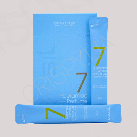 Парфумований гель для душу з церамідами MASIL 7 CERAMIDE PERFUME SHOWER GEL (BABY POWDER) - 8 мл * 20 шт