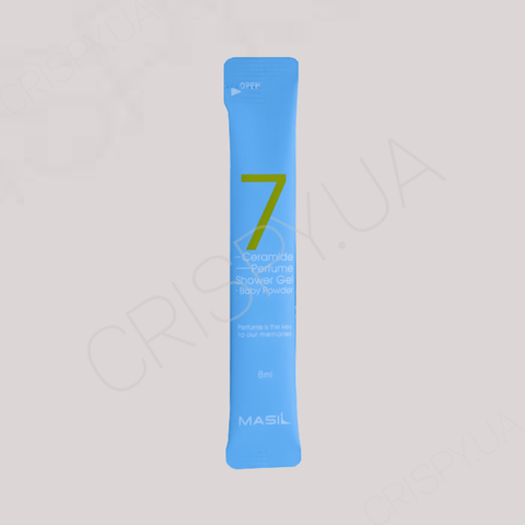 Пробник парфумованого гелю для душу з церамідами MASIL 7 CERAMIDE PERFUME SHOWER GEL (BABY POWDER) - 8 мл