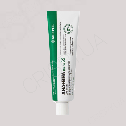 Крем із цинком та центелою Medi-Peel AHA BHA Zinc Cica-Nol B5 Cream - 30 мл