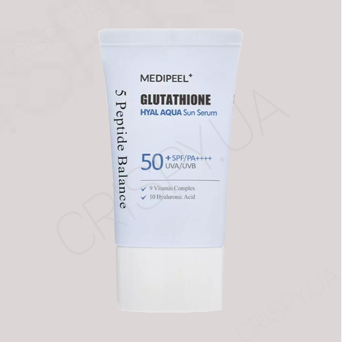 Зволожуюча сонцезахисна емульсія із глутатіоном Medi-Peel Glutathione Hyal Aqua Sun Serum SPF50+ PA++++ - 50 мл 