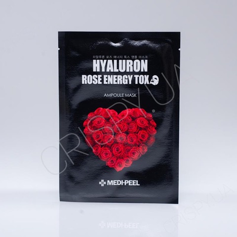 Ампульна маска для обличчя з екстрактом троянди MEDI-PEEL Hyaluron 100 Rose Energy Tox Mask - 30 мл