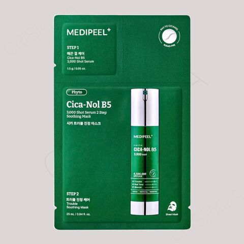 Маска для обличчя Medi-Peel Phyto Cica-Nol B5 3000 Shot Serum 2 Step Mask - (1.5 г + 25 мл)*5шт