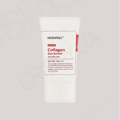 Сонцезахисний крем для звуження пор з колагеном і пептидами Medi Peel Red Lacto Peptide Collagen Pore Lifting Sun Cream SPF 50+ PA++++ - 50 мл