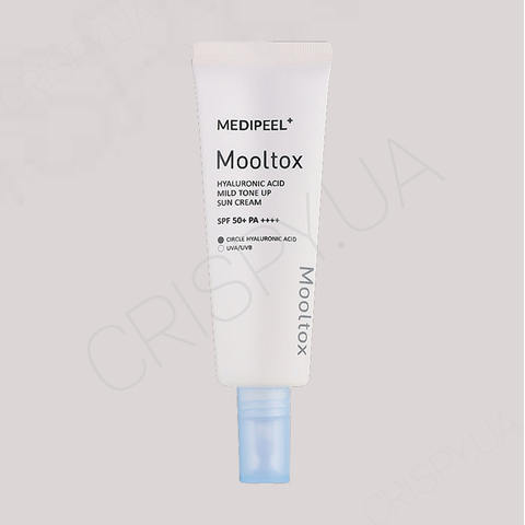 Сонцезахисний крем для обличчя Medi Peel Hyaluronic Acid Mooltox Mild Tone Up Sun Cream SPF 50+ PA++++ - 50 мл