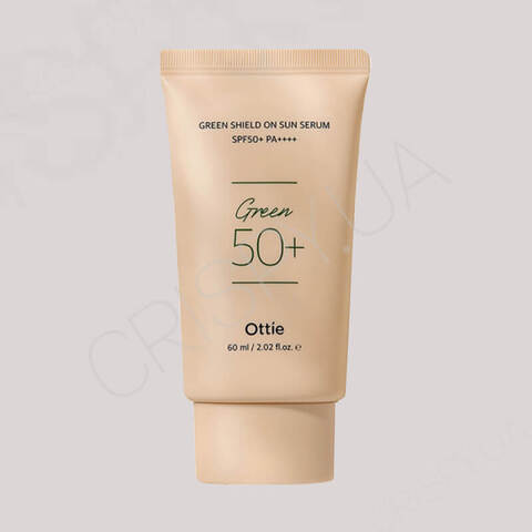 Сонцезахисний серум для чутливої шкіри Ottie Green Shield On Sun Serum SPF50+ PA++++ - 60 мл