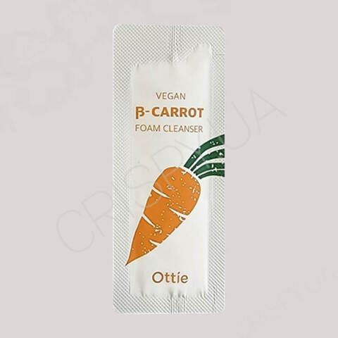 Пробник пінки на основі органічної моркви Ottie Vegan Beta-Carrot Foam Cleanser - 1 мл
