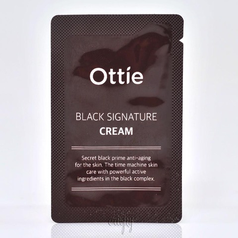 Пробник равликового крему для обличчя, що омолоджує Ottie Black Signature Cream - 1 мл