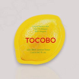 Пробник лимонного тонера з кислотами AHA, BHA та вітаміном С Tocobo AHA BHA Lemon Toner - 2 мл