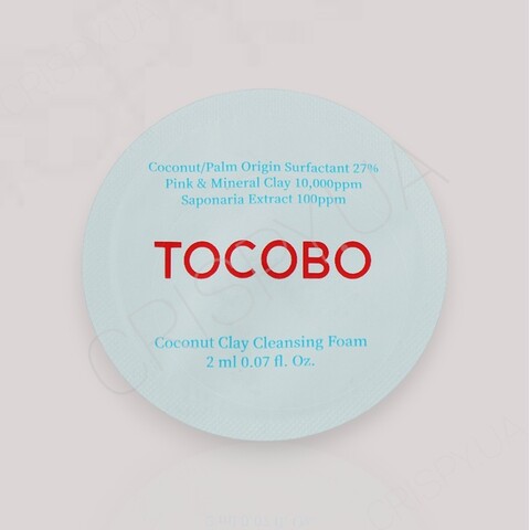 Пробник очищувальної пінки з глиною Tocobo Coconut Clay Cleansing Foam - 2 мл