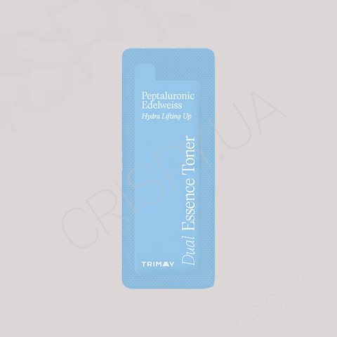 Зволожуючий тонер-есенція з пептидами Trimay Peptaluronic Edelweiss Hydra Lifting Toner - 1мл
